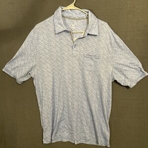 Nicoby Performance Polo Shirt Men Size XL Blue S/S Casual Soft Pocket Spandex